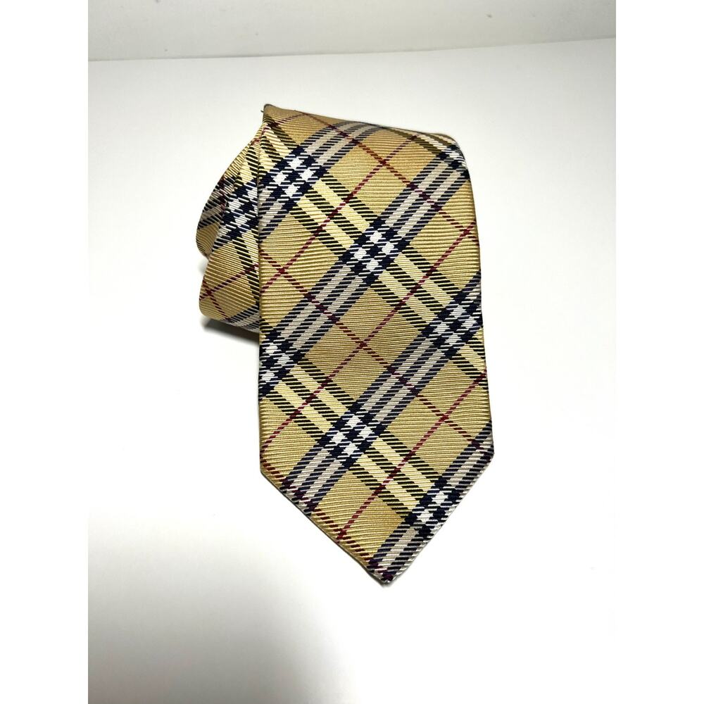 Burberry Beige Plaid Tie